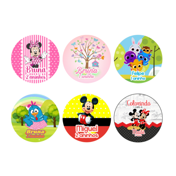 Adesivos personalizados para festas
