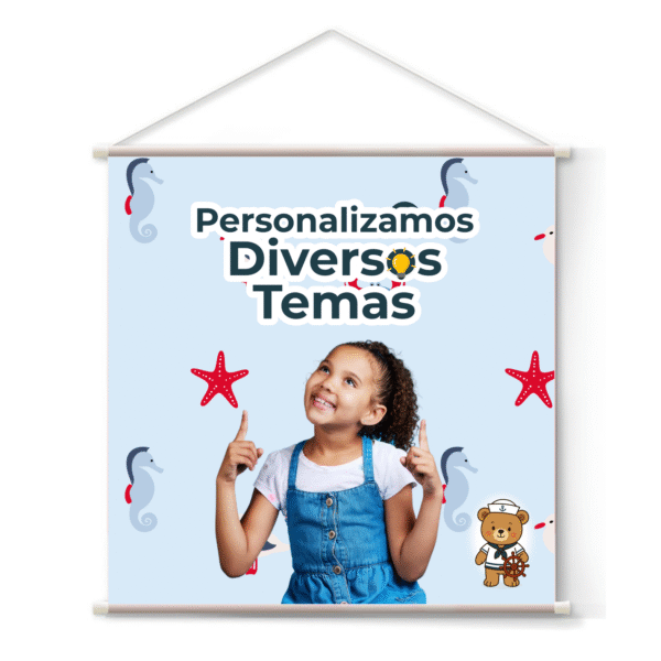 Banner de Pendurar Painel de Festa 100x100cm