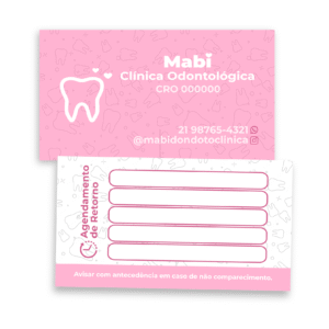 Cartão de Retorno Dentista (1000un)