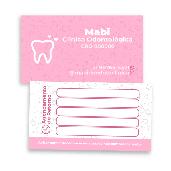 Cartão de Retorno Dentista (1000un)