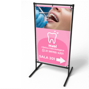 Placa banner de calçada Dentistas e consultórios