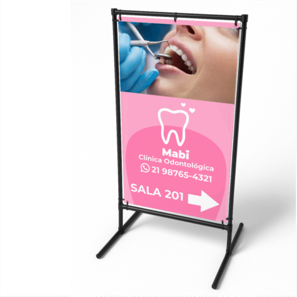 Placa banner de calçada Dentistas e consultórios